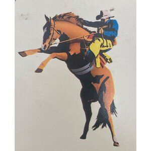 VTG Marlboro Man Wild West White Tee T Shirt Horse Cowboy 63350-C3 PROMO NOS